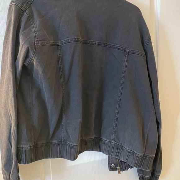 Sonoma Black Bomber Style Jeans Jacket. Size M. EUC - Picture 2 of 4